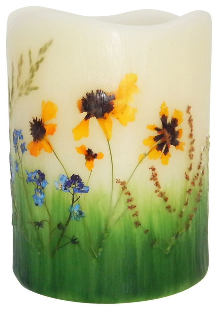 Wildflower Flameless Candle - Contemporary - Candles - by HEATHER ...