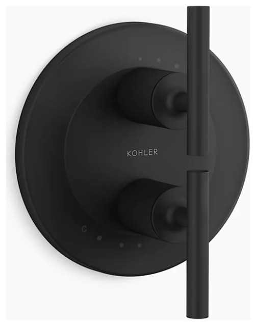 Kohler T144894BL Purist Thermostatic Valve Trim Only Tub And Shower
