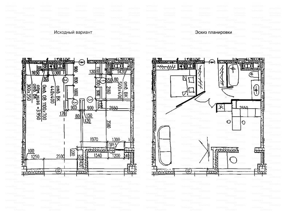 Идеи перепланировки для однокомнатных квартир