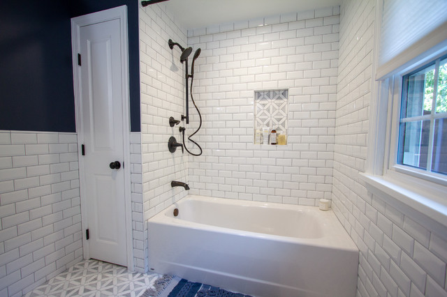 Oil Rubbed Bronze Kohler Fixtures And White Subway Tile Traditional Bathroom Philadelphia By Dremodeling Houzz Uk
