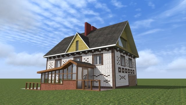 Кирпичный индивидуальный жилой дом [000.14]