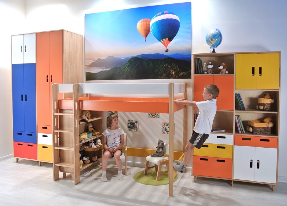 This is an example of a beach style kids' study room for kids 4-10 years old in Other.