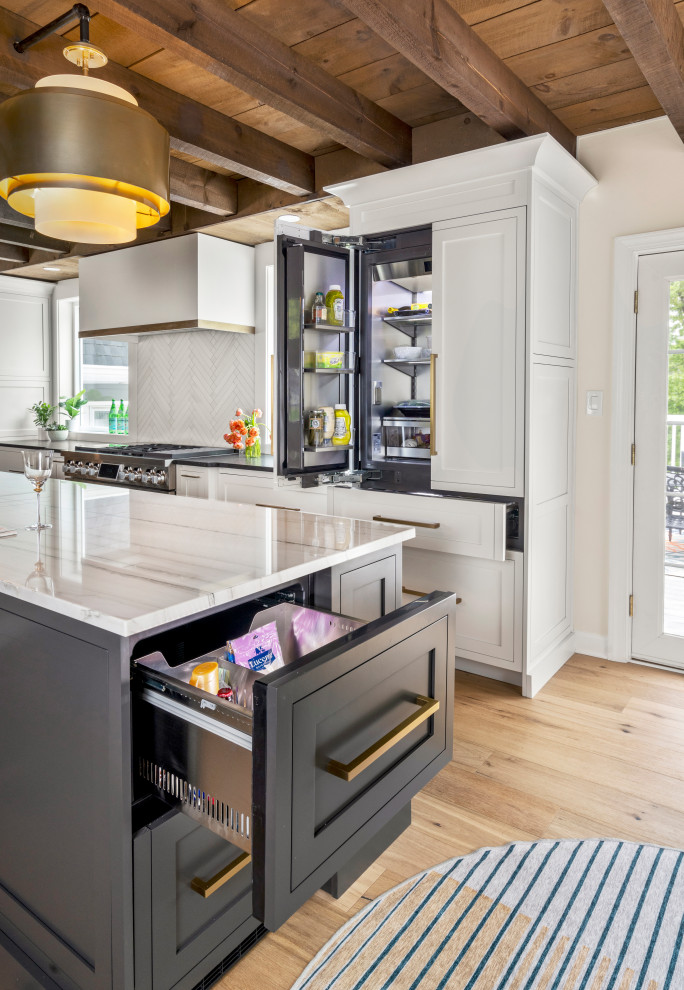 Example of a mountain style kitchen design in Philadelphia