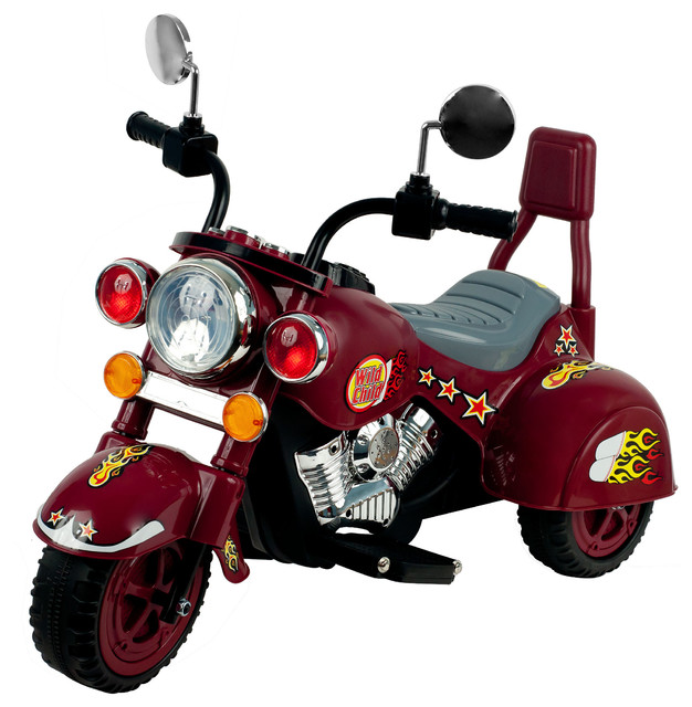 Ride on Toy, 3 Wheel Chopper Motorcycle by Lil Rider, Maroon
