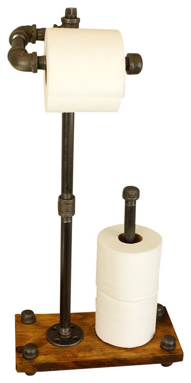 Farmhouse Free Standing TP Holder - Industrial - Toilet Paper Holders - by  Loft Essentials
