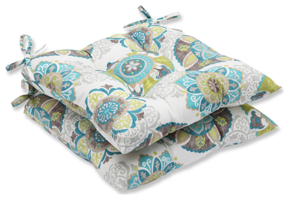 Allodala Oasis Wrought Iron Seat Cushion, Set of 2 Farmhouse