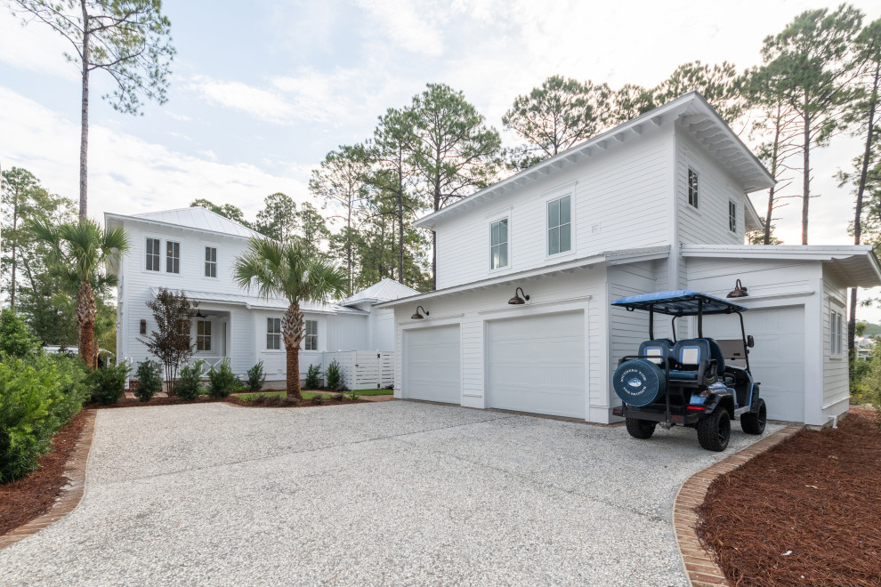 Photo of a large beach style garage in Tampa.