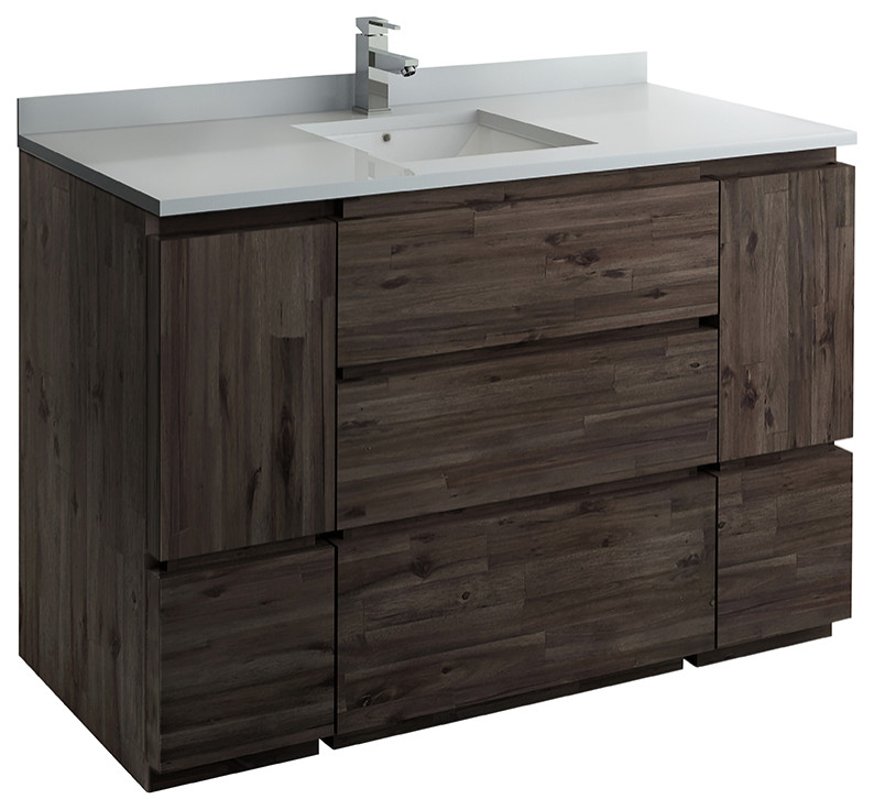 Formosa Floor Standing Modern Bathroom Cabinet With Top & Sink ...