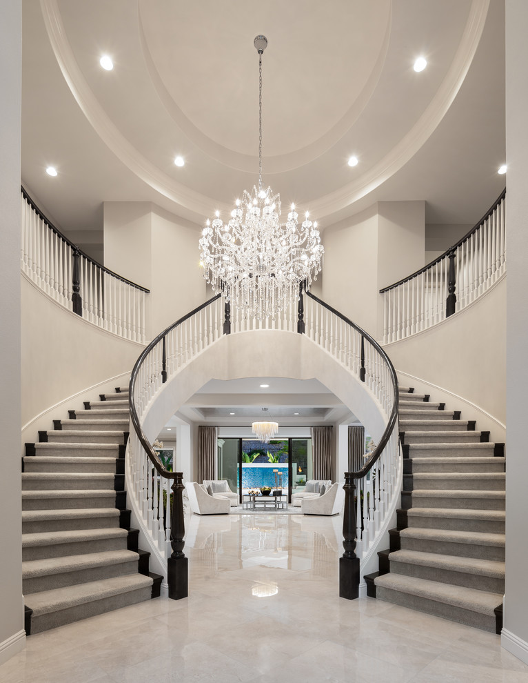 Entryway - transitional entryway idea in Orange County