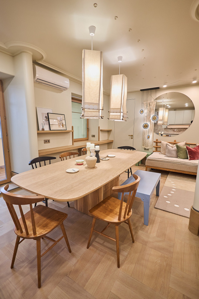 Кухня-столовая с завитком гюль