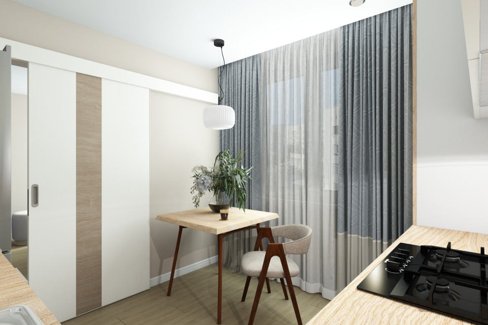 Кухня из проекта трехкомнатной квартиры для семейной пары