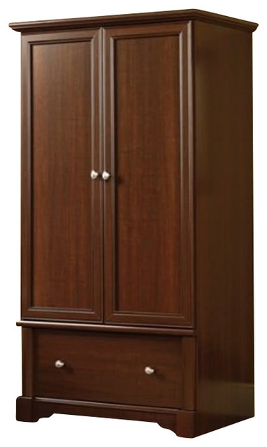 Sauder Palladia Wooden Wardrobe Armoire In Cherry Transitional