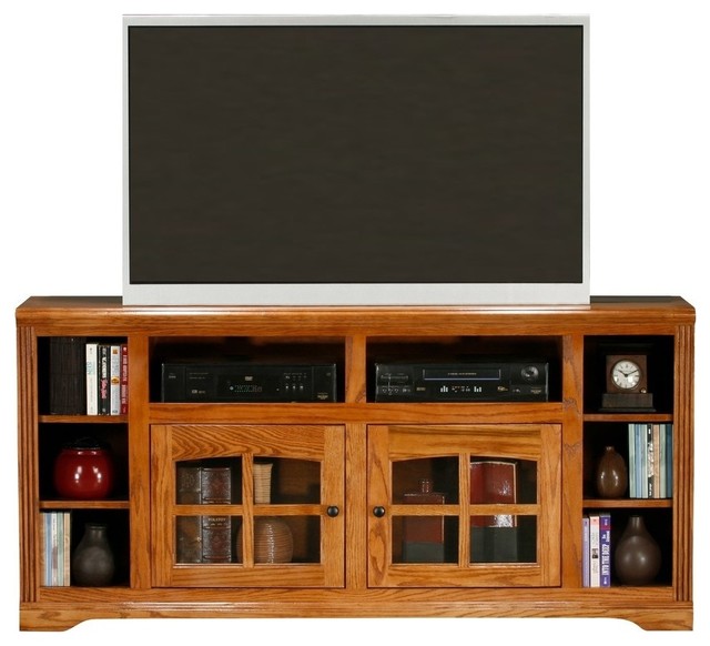 Eagle Furniture Oak Ridge 66 Tall Thin Entertainment Console