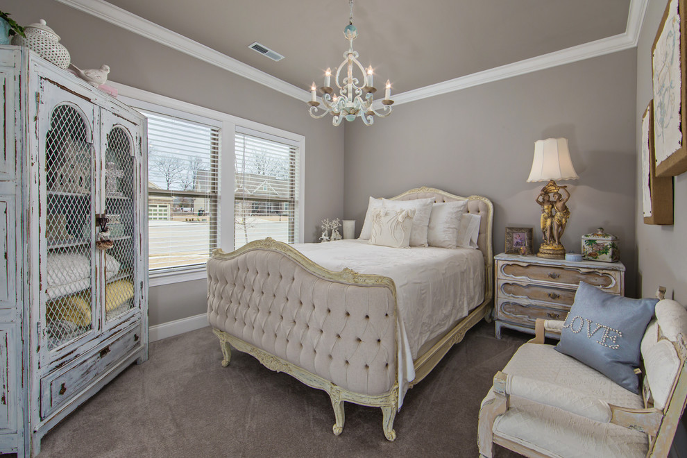 Mid-sized traditional guest bedroom in Other.