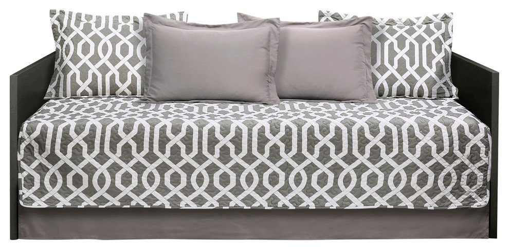 Edward trellis Gray 6Pc Daybed Cover Set 39x75