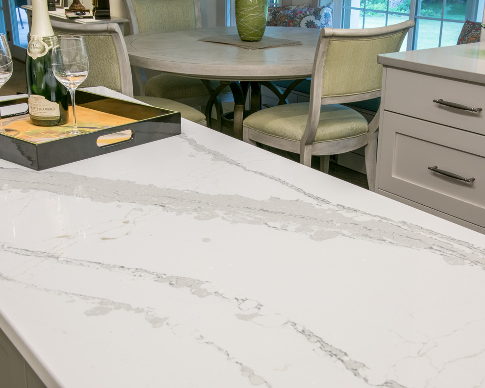 Example of a transitional kitchen design in Seattle