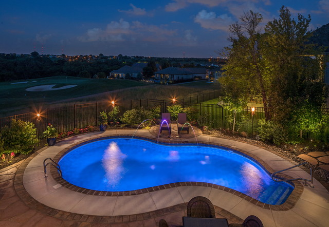 Resort-Style Pool Lighting - Omaha, Nebraska pool