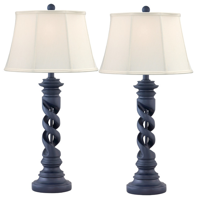 Es Navy Blue Table Lamp Set Of 2