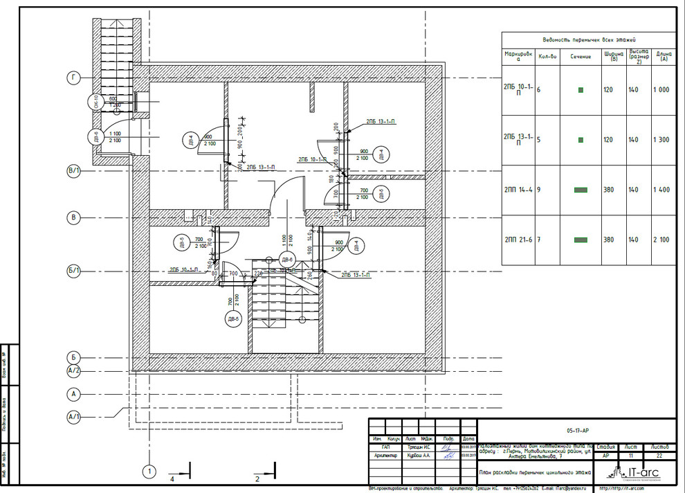 Проект 2-этажного жилого дома в г. Пермь, S=193,9 кв.м