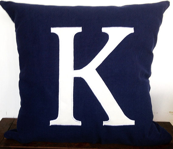 Monogram Pillows, Alphabet Cushion Cover