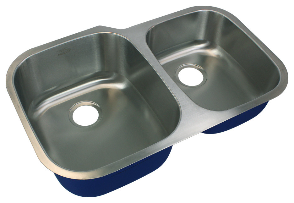 Transolid Meridian 31 13/16"x20 43/64"x9" Double Undermount SS Kitchen Sink