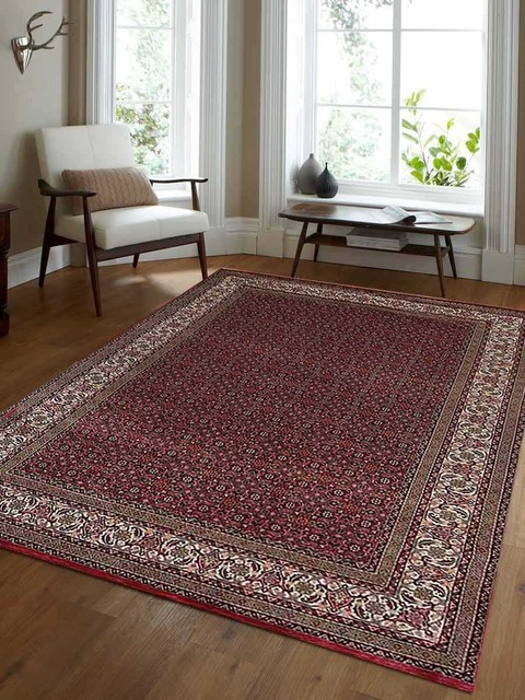 Rugsotic Carpets Hand Knotted Persian Wool Oriental Area Rug Bizar Red