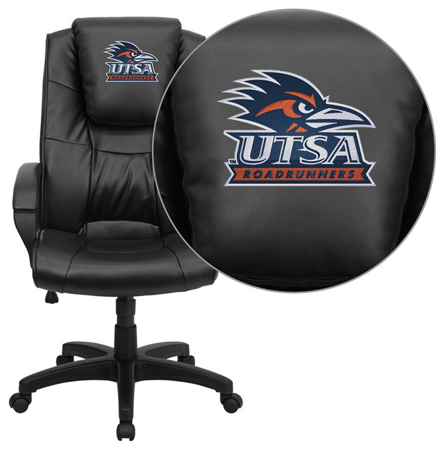 Texas At San Antonio Roadrunners Embroidered Black Leather Executive Chair