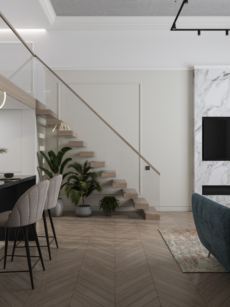 Интерьер квартиры-студии в ЖК Сосновка