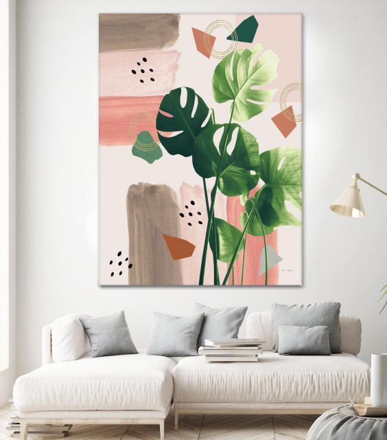"Monstera Summer Glam" Fine Art Giant Canvas print 72"x54", 72 x 54 ...