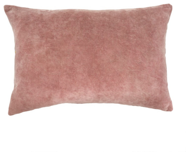raspberry velvet pillow