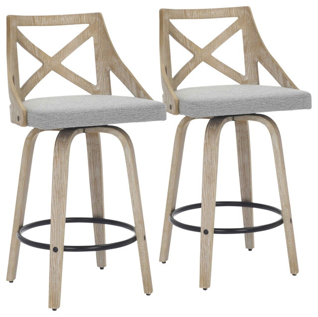 Charlotte Counter Stool, Set of 2 Midcentury Bar Stools And Counter
