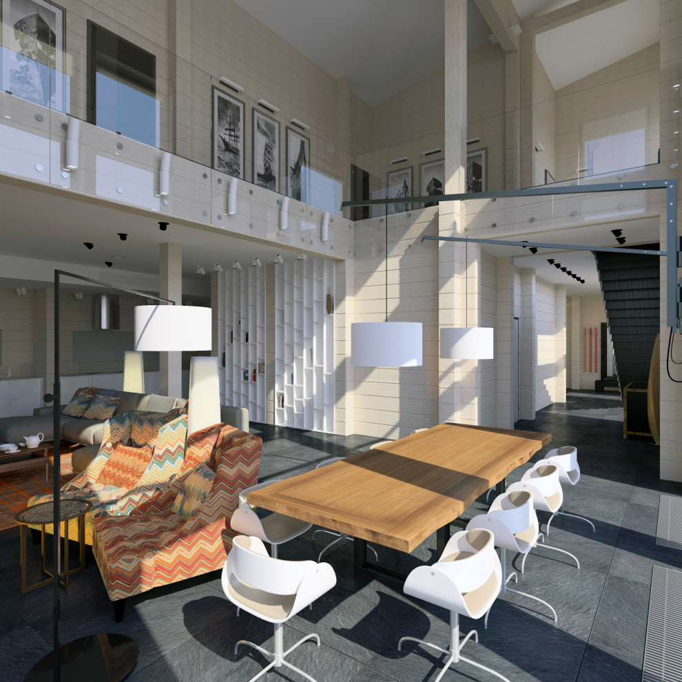 Интерьеры деревянного дома.