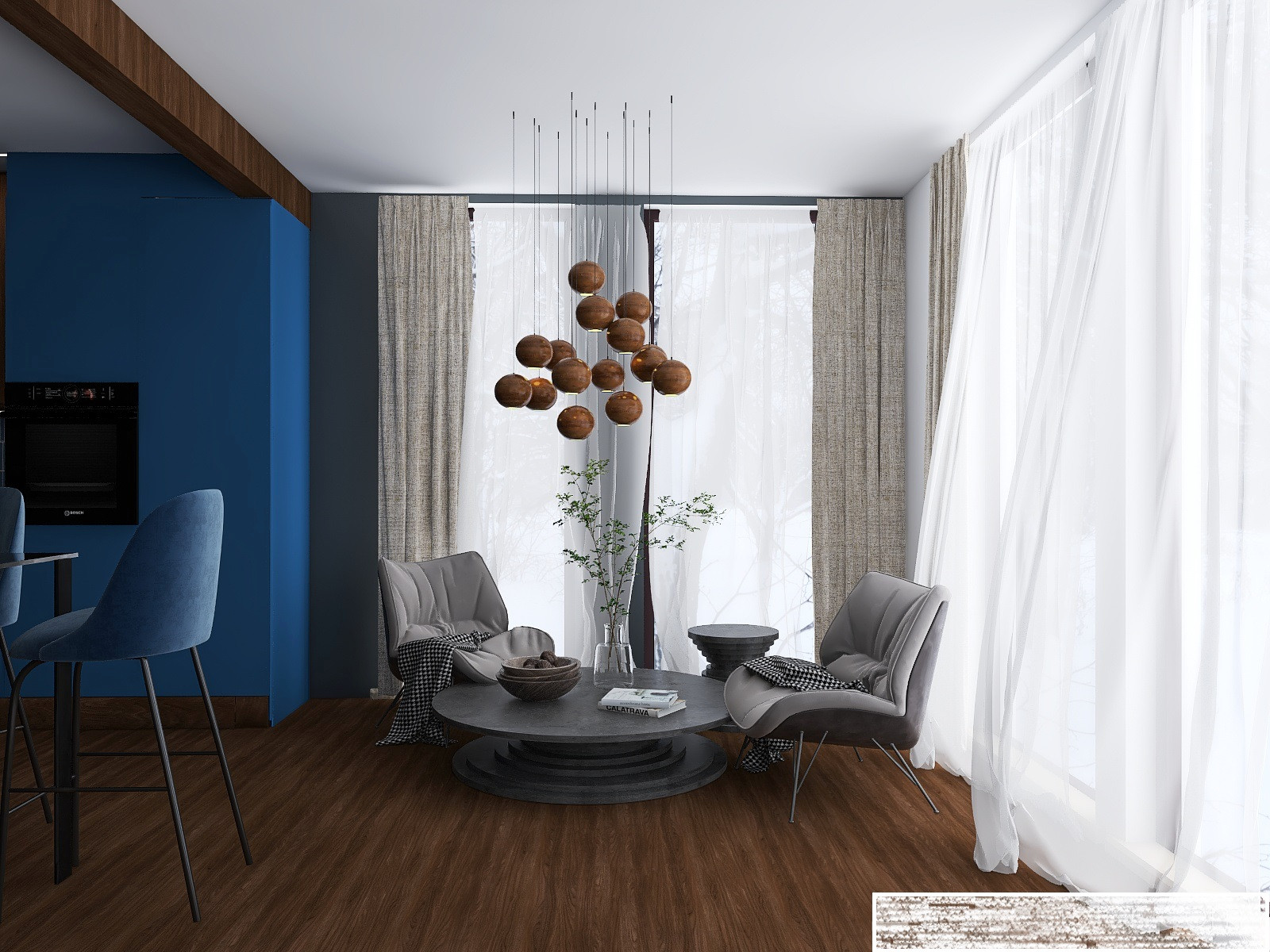 Кухня в доме массив Белоостров