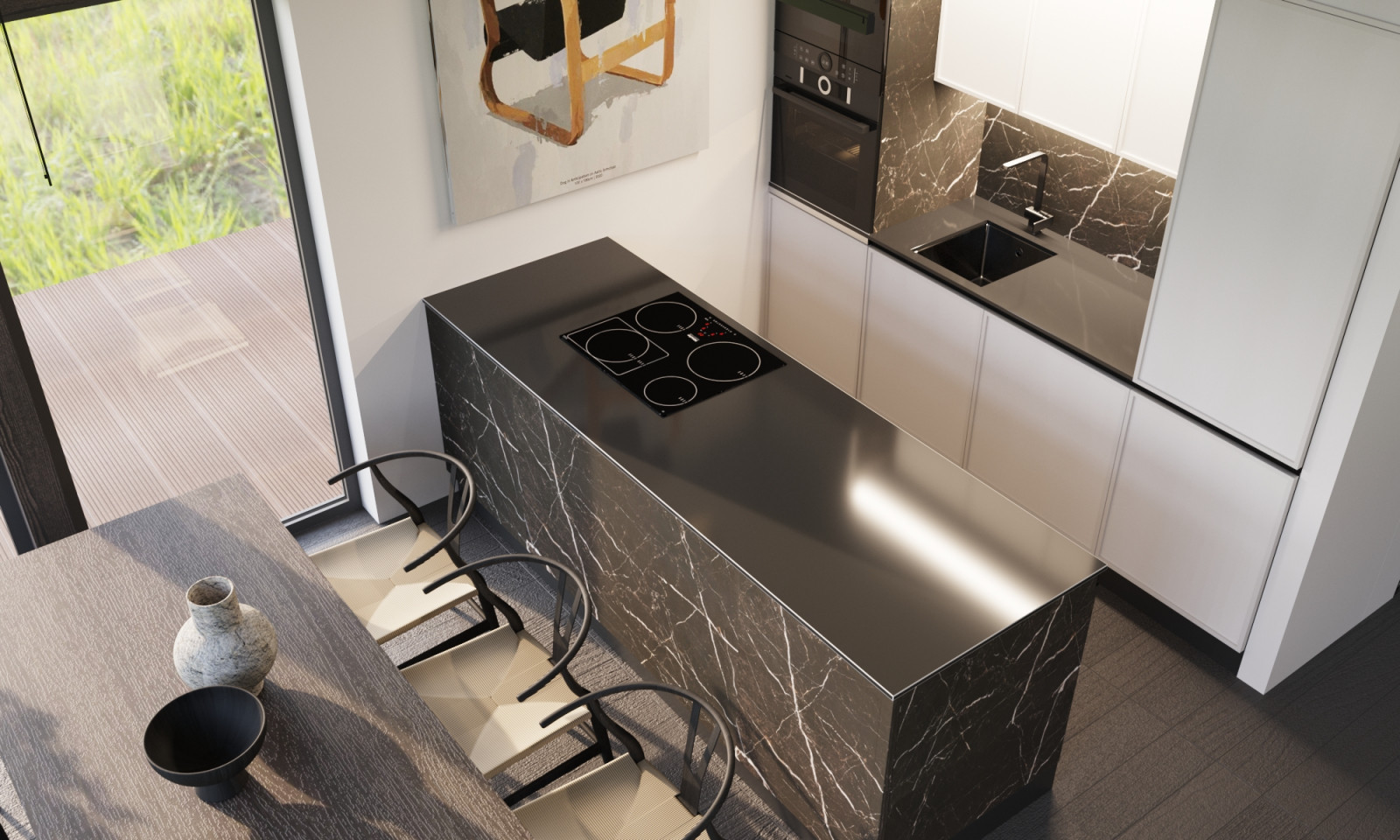 Дом-фахверк, юго-запад Подмосковья, 100 кв.м.