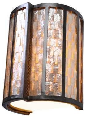 Varaluz 175W01 Affinity 1 Light Sconce in New Bronze with Sustainable Towers of