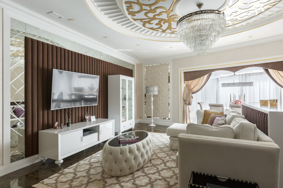 Мебель и мягкие стеновые панели для проекта дизайнера Натальи Резцовой