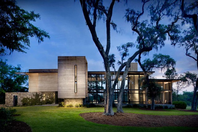 Brays Island Modern contemporain-facade