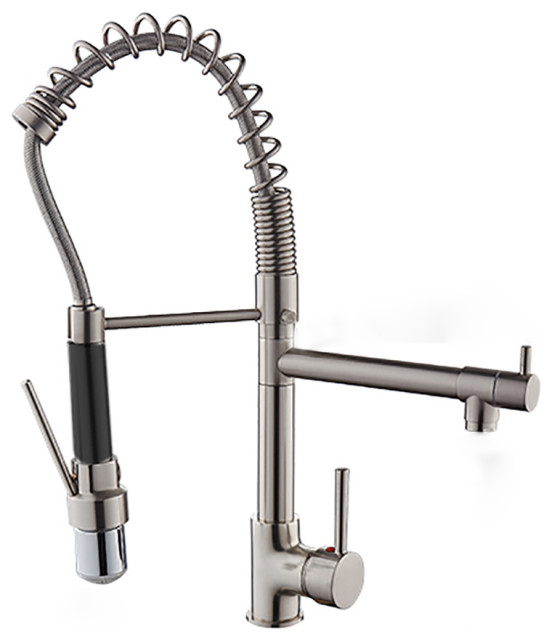 BathSelect Two Spouts Kithchen Sink Faucet With Single Handle & LED