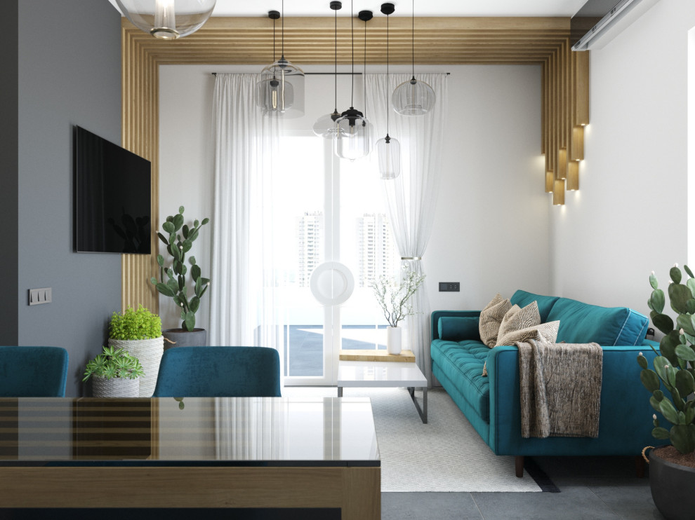 современная квартира "Белый квадрат"