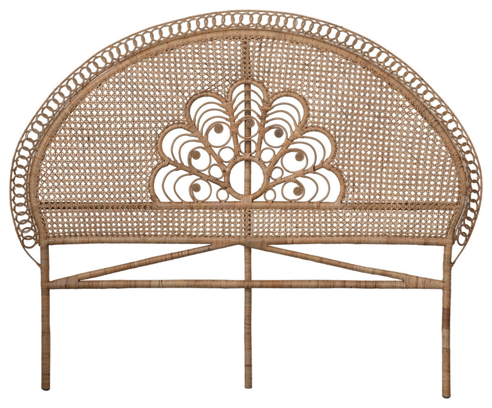 Handmade Rattan Queen Size Headboard Tropical Headboards by