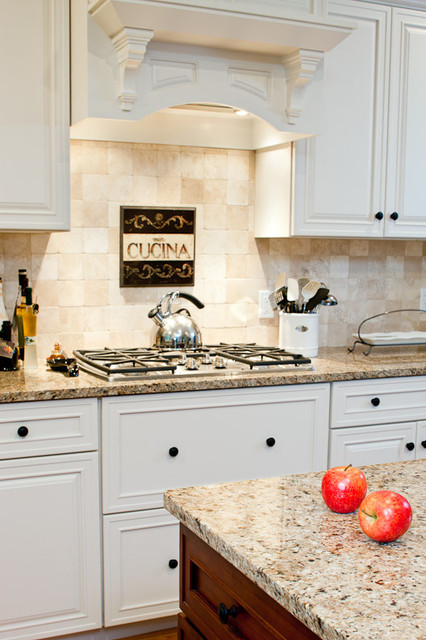 New Venetian Gold Granite Countertops Traditional Kitchen Boston