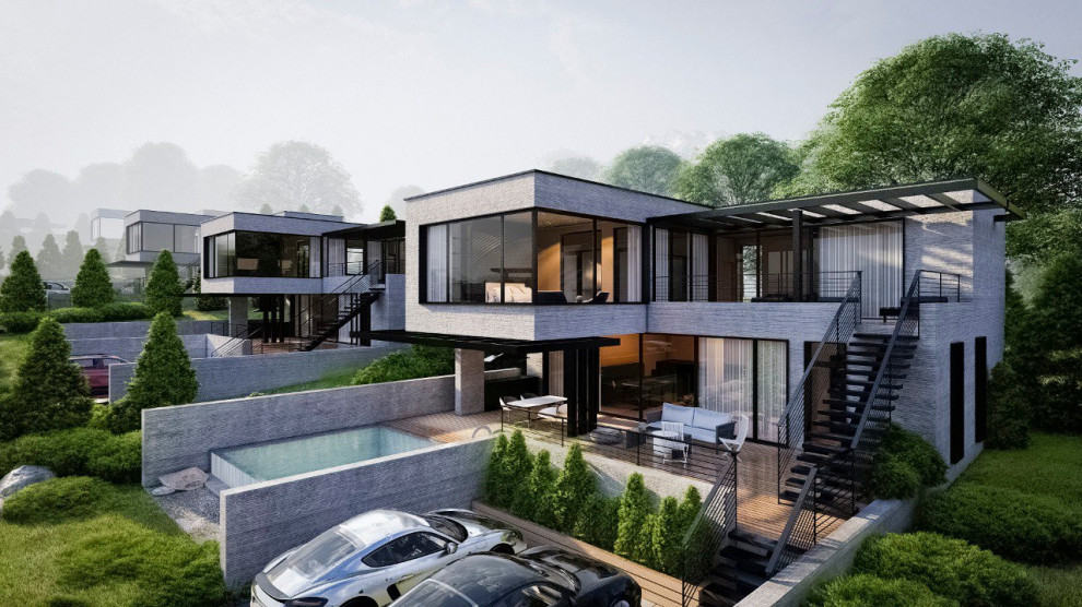 Группа жилых домов у подножья горы Сююрю-Кая