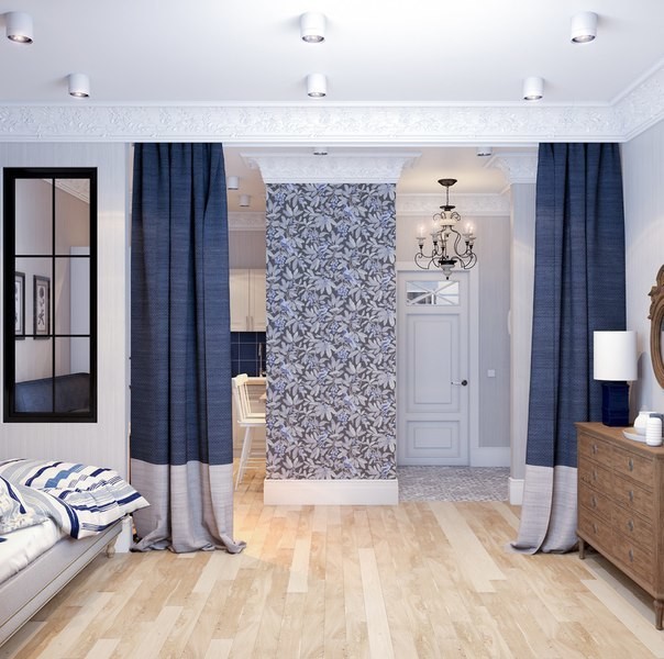 Дизайн квартир в светло синих тонах