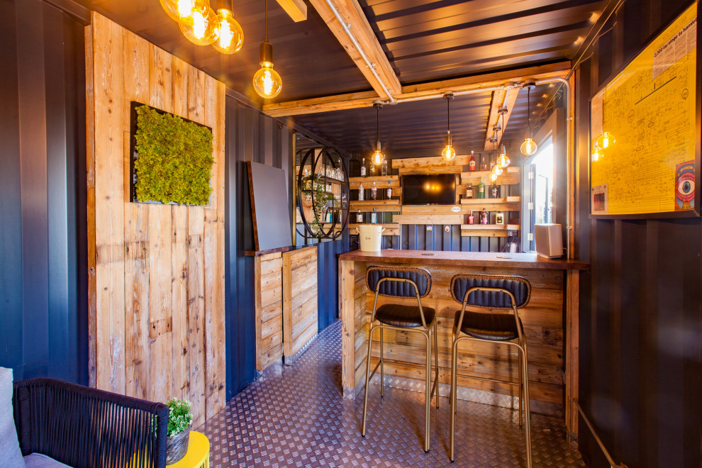 The Container Bar Garden Contemporary Landscape Hampshire by