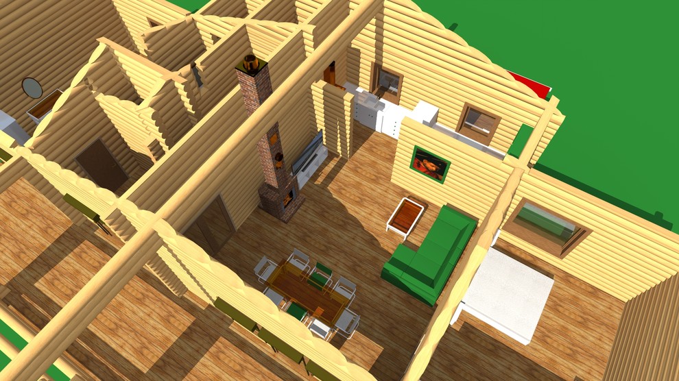 Коттедж. Сруб.