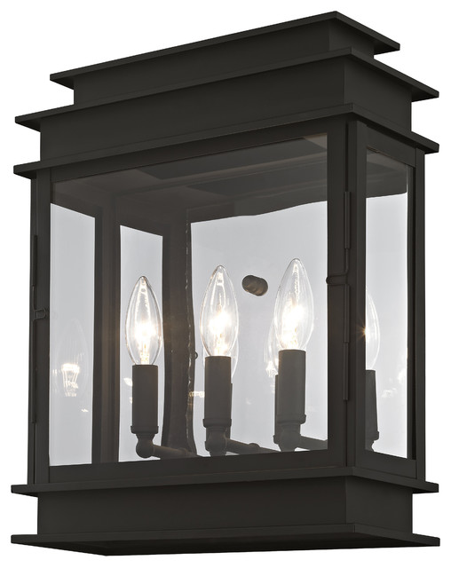 Princeton 3Light Wall Lantern Transitional Outdoor Wall Lights And