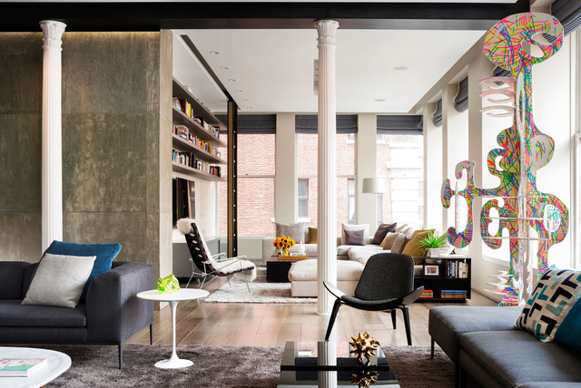 Industrial Loft contemporary-living-room