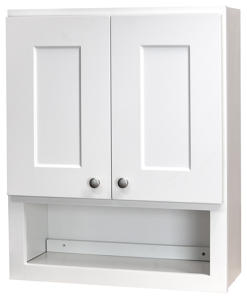 White Shaker Bathroom Wall Contemporary Bathroom Vanities