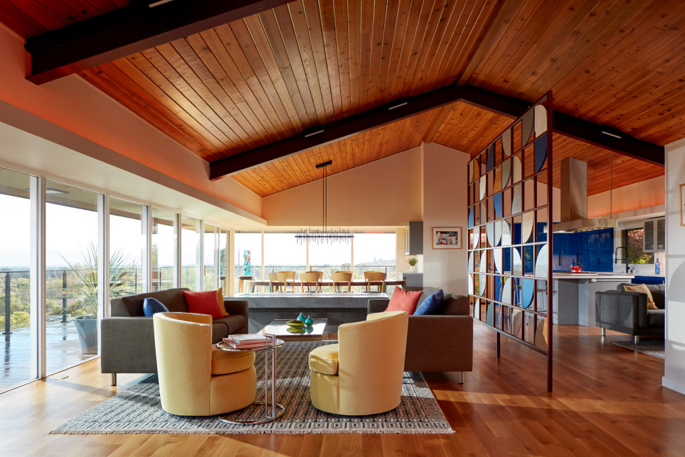 Bold home on a hill - Midcentury - Living Room - San Francisco - by ...