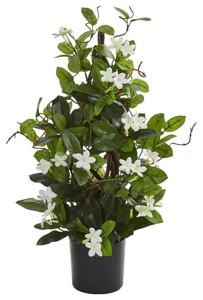 24" Stephanotis Artificial Climbing Plant Contemporary Artificial